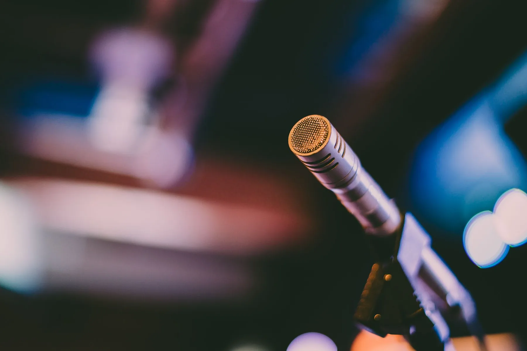 close-up karaoke microphone