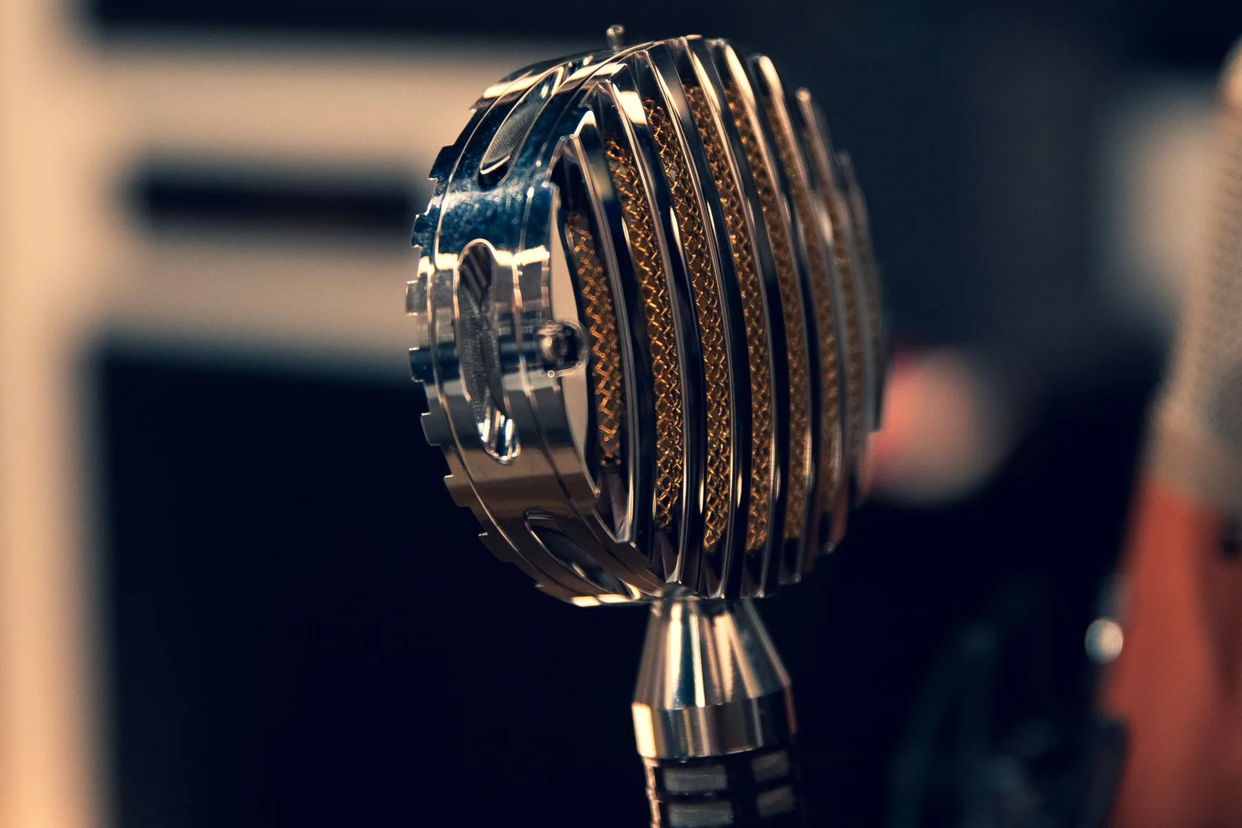 Retro microphone for a karaoke atmosphere Retro microphone for a karaoke atmosphere