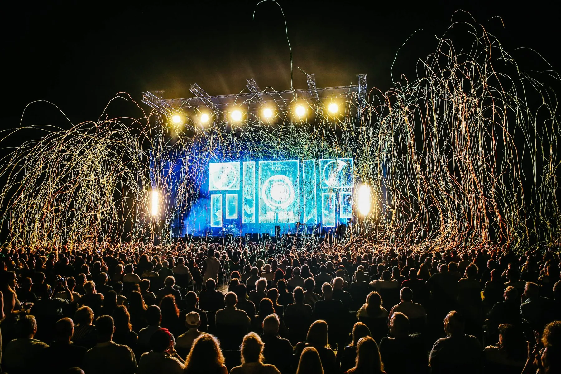 concert stage audience screen