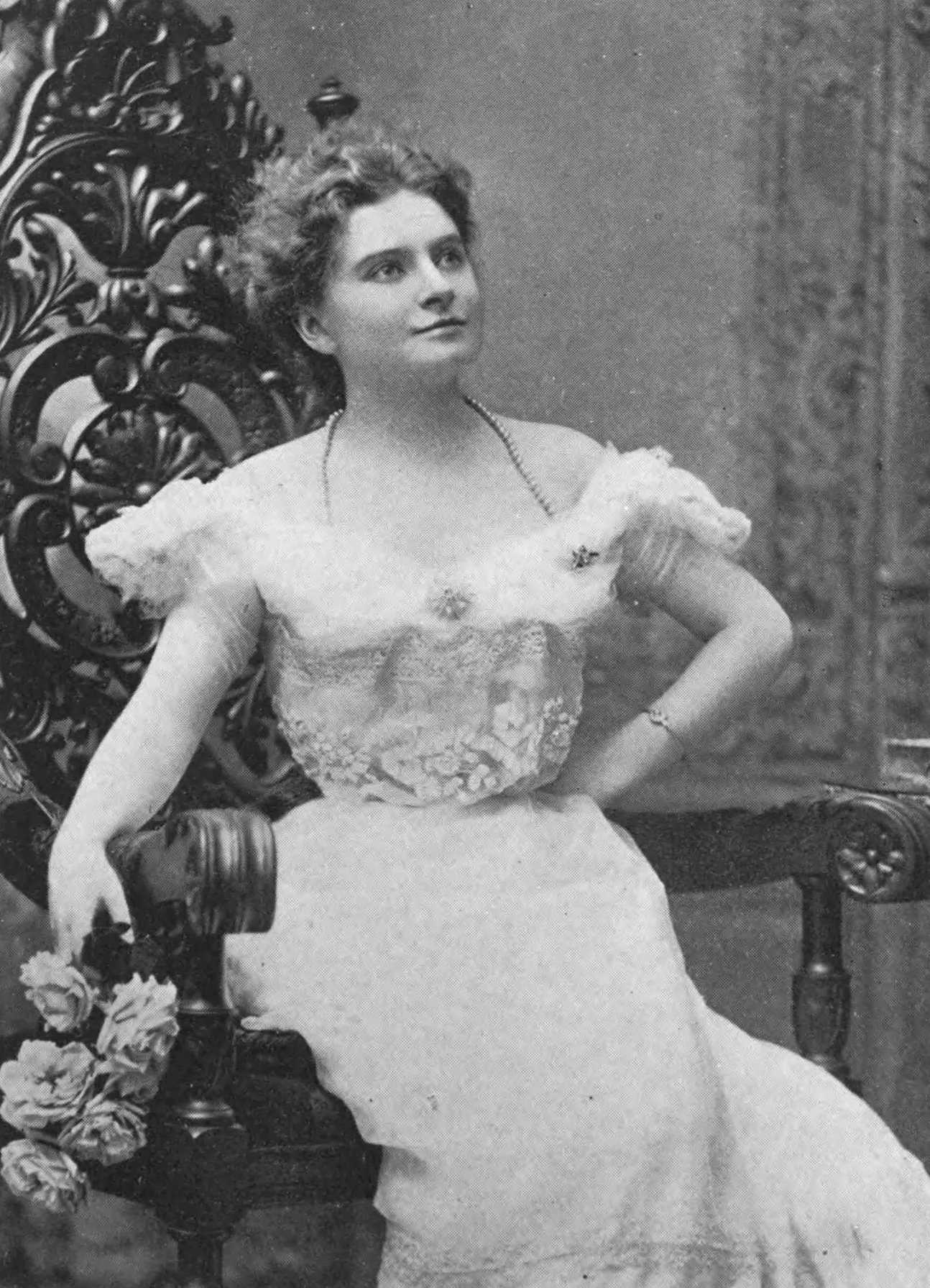 old portrait of an opera singer